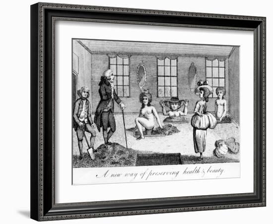 A New Way of Preserving Heath and Beauty, Illustration Taken from "Ramblers Magazine", 1786-Haynes King-Framed Giclee Print