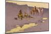 A New Year on the Cimarron, 1901 (Oil on Canvas)-Frederic Remington-Mounted Giclee Print