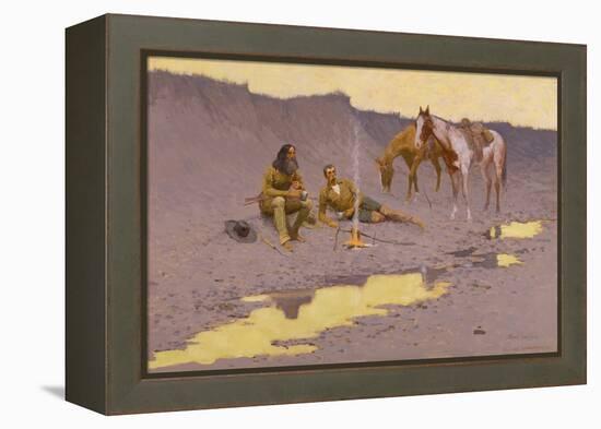 A New Year on the Cimarron, 1901 (Oil on Canvas)-Frederic Remington-Framed Premier Image Canvas