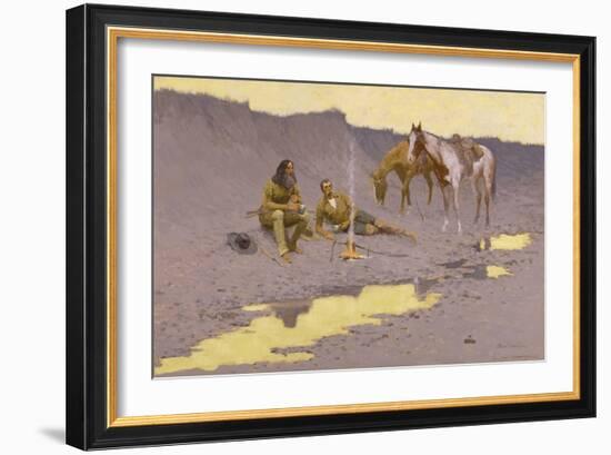 A New Year on the Cimarron-Frederic Sackrider Remington-Framed Giclee Print