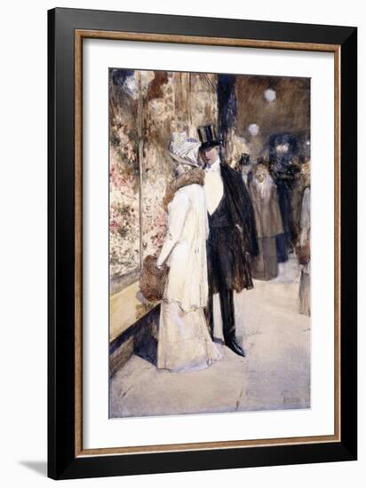 A New Year's Nocturne, New York, 1892-Childe Hassam-Framed Giclee Print