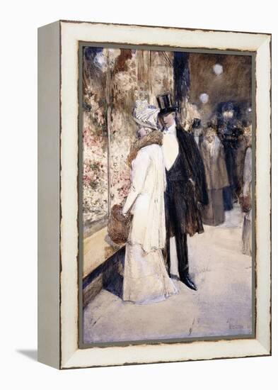 A New Year's Nocturne, New York, 1892-Childe Hassam-Framed Premier Image Canvas