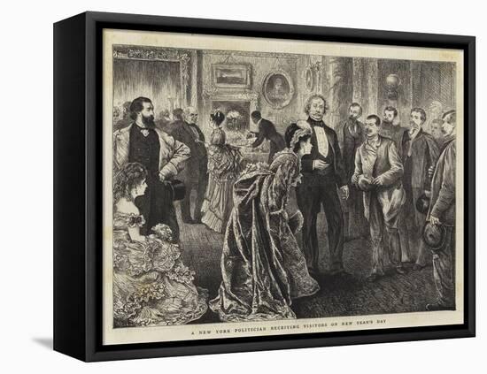 A New York Politician Receiving Visitors on New Year's Day-null-Framed Premier Image Canvas