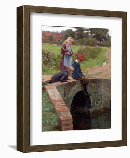 A Nibble, 1914-Edmund Blair Leighton-Framed Giclee Print