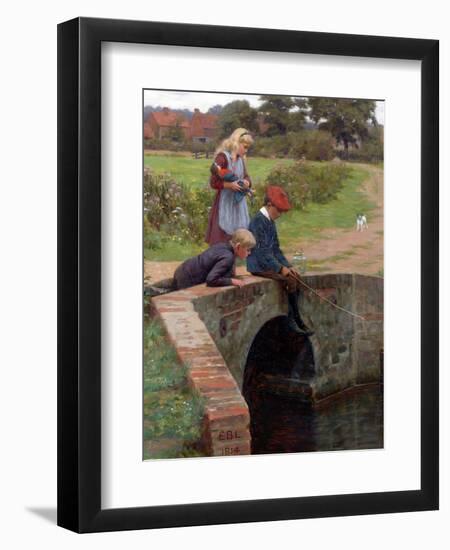 A Nibble, 1914-Edmund Blair Leighton-Framed Giclee Print