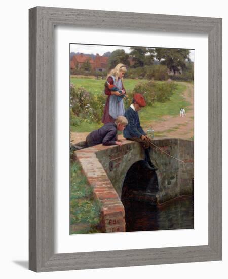 A Nibble, 1914-Edmund Blair Leighton-Framed Giclee Print