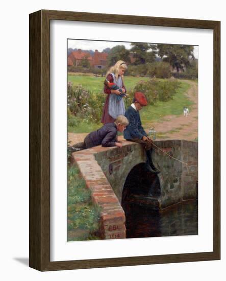 A Nibble, 1914-Edmund Blair Leighton-Framed Giclee Print