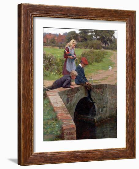 A Nibble, 1914-Edmund Blair Leighton-Framed Giclee Print