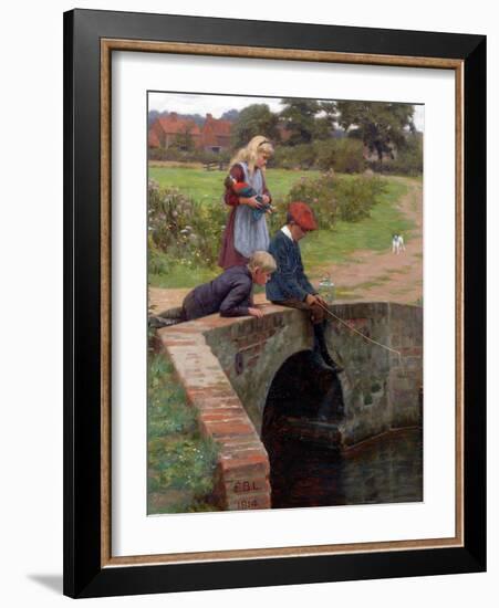 A Nibble, 1914-Edmund Blair Leighton-Framed Giclee Print