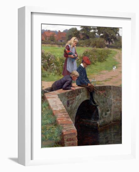 A Nibble, 1914-Edmund Blair Leighton-Framed Giclee Print