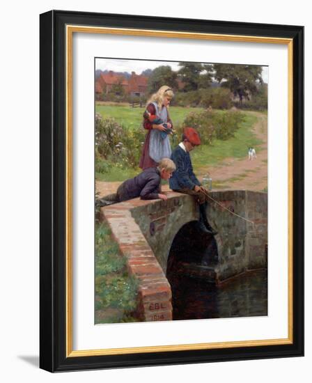 A Nibble, 1914-Edmund Blair Leighton-Framed Giclee Print