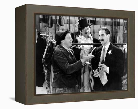 A Night At The Opera, Chico Marx, Sig Rumann, Groucho Marx, 1935, Negoitating The Contract-null-Framed Stretched Canvas