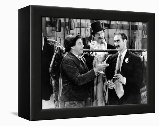 A Night At The Opera, Chico Marx, Sig Rumann, Groucho Marx, 1935, Negoitating The Contract-null-Framed Stretched Canvas