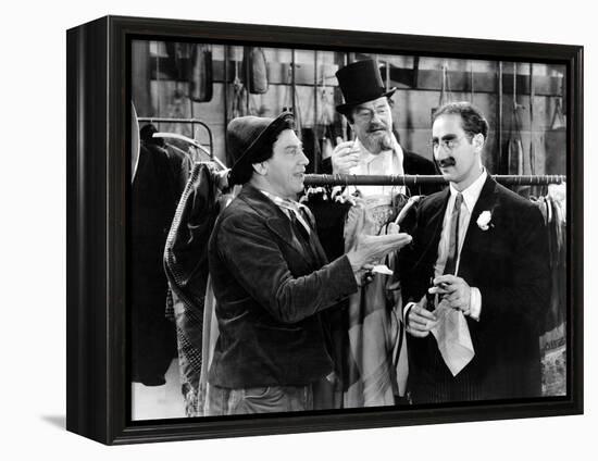 A Night At The Opera, Chico Marx, Sig Rumann, Groucho Marx, 1935, Negoitating The Contract-null-Framed Stretched Canvas