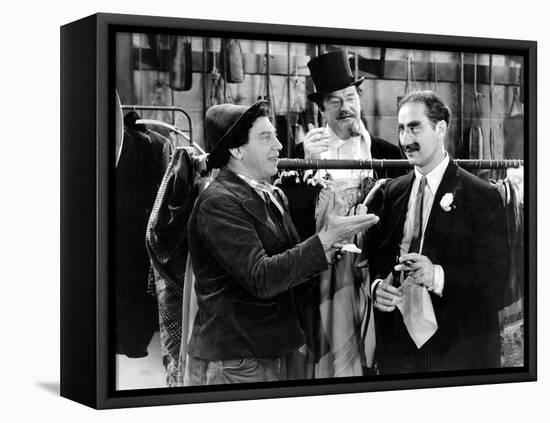 A Night At The Opera, Chico Marx, Sig Rumann, Groucho Marx, 1935, Negoitating The Contract-null-Framed Stretched Canvas