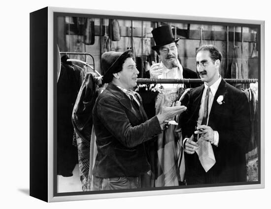 A Night At The Opera, Chico Marx, Sig Rumann, Groucho Marx, 1935, Negoitating The Contract-null-Framed Stretched Canvas