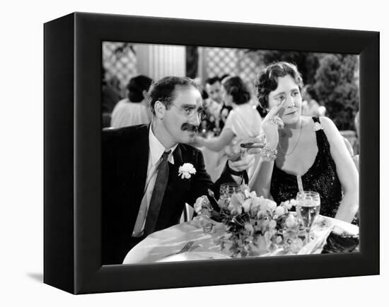 A Night At The Opera, Groucho Marx, Margaret Dumont, 1935-null-Framed Stretched Canvas