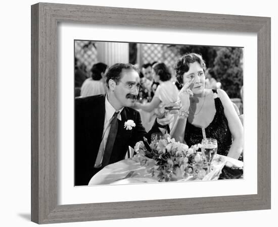 A Night At The Opera, Groucho Marx, Margaret Dumont, 1935-null-Framed Photo