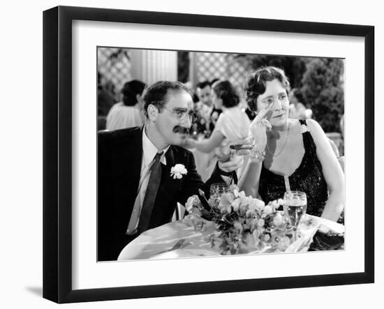 A Night At The Opera, Groucho Marx, Margaret Dumont, 1935-null-Framed Photo