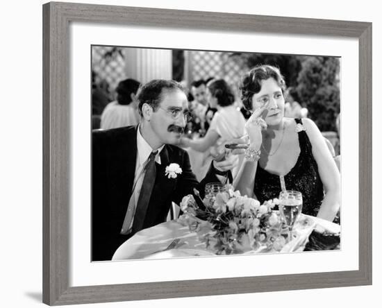 A Night At The Opera, Groucho Marx, Margaret Dumont, 1935-null-Framed Photo