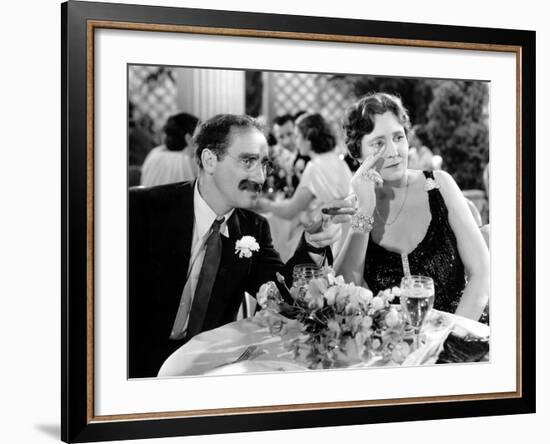 A Night At The Opera, Groucho Marx, Margaret Dumont, 1935-null-Framed Photo