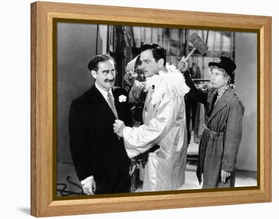 A Night at the Opera, Groucho Marx, Walter Woolf King, Harpo Marx, 1935-null-Framed Stretched Canvas