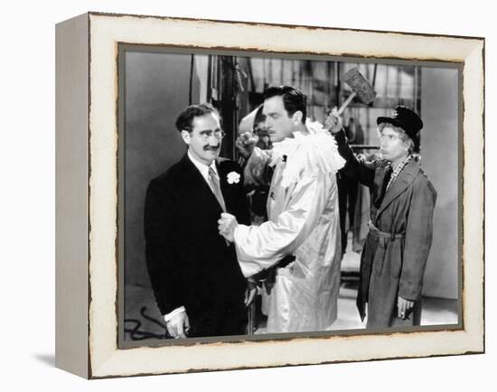 A Night at the Opera, Groucho Marx, Walter Woolf King, Harpo Marx, 1935-null-Framed Stretched Canvas
