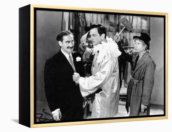 A Night at the Opera, Groucho Marx, Walter Woolf King, Harpo Marx, 1935-null-Framed Stretched Canvas