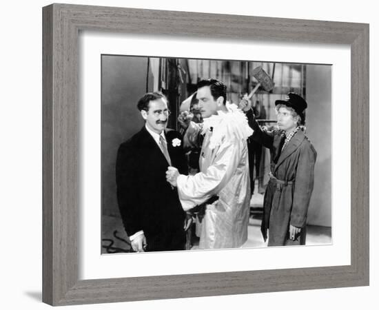 A Night at the Opera, Groucho Marx, Walter Woolf King, Harpo Marx, 1935-null-Framed Photo