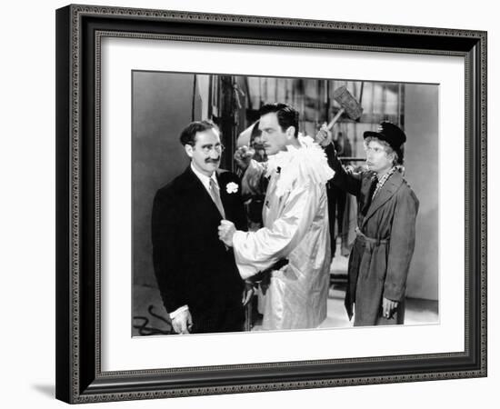 A Night at the Opera, Groucho Marx, Walter Woolf King, Harpo Marx, 1935-null-Framed Photo