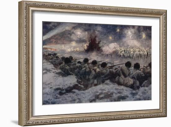 A Night Attack by the Germans at Grodno-Arthur C. Michael-Framed Giclee Print