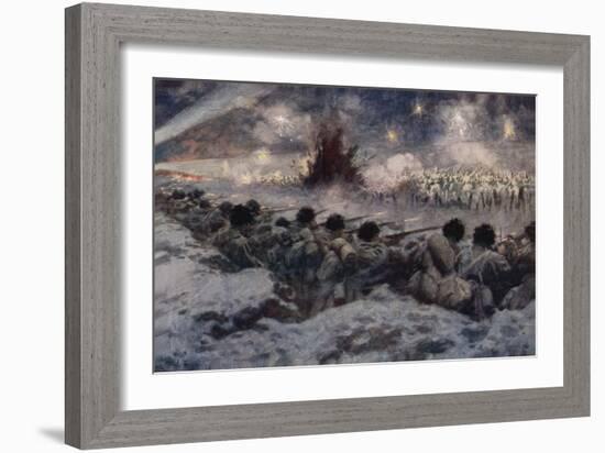 A Night Attack by the Germans at Grodno-Arthur C. Michael-Framed Giclee Print