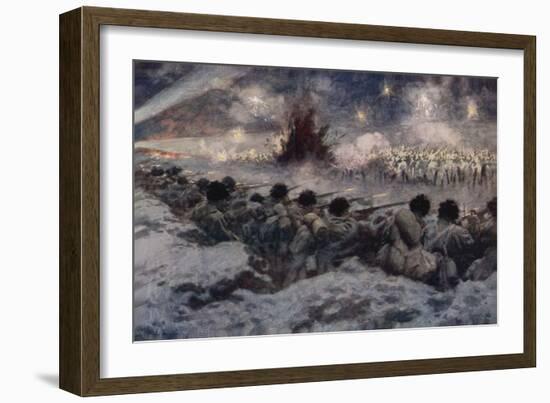 A Night Attack by the Germans at Grodno-Arthur C. Michael-Framed Giclee Print