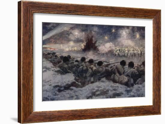 A Night Attack by the Germans at Grodno-Arthur C. Michael-Framed Giclee Print