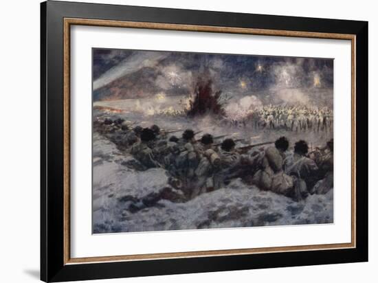 A Night Attack by the Germans at Grodno-Arthur C. Michael-Framed Giclee Print
