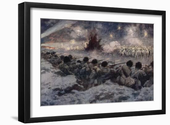 A Night Attack by the Germans at Grodno-Arthur C. Michael-Framed Giclee Print