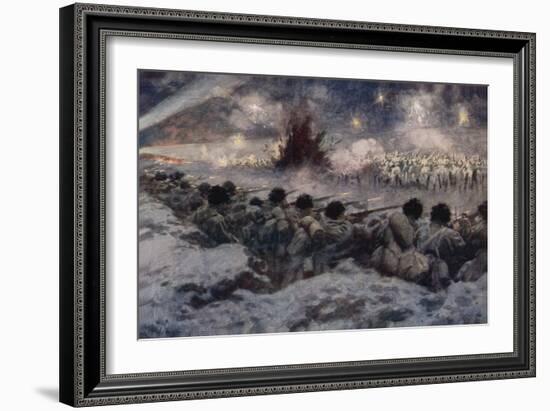 A Night Attack by the Germans at Grodno-Arthur C. Michael-Framed Giclee Print