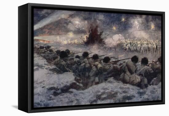 A Night Attack by the Germans at Grodno-Arthur C. Michael-Framed Premier Image Canvas