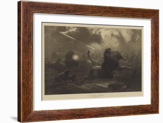 A Night Attack-Joseph Wolf-Framed Giclee Print