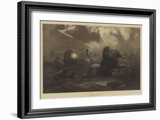 A Night Attack-Joseph Wolf-Framed Giclee Print