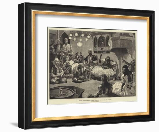 A Night Entertainment During Ramazan, at Scutari, in Albania-Richard Caton Woodville II-Framed Giclee Print