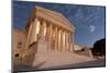 A Night Shot of the Front of the US Supreme Court in Washington, Dc.-Gary Blakeley-Mounted Photographic Print