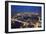 A night-time view of London and River Thames from the top of Southbank Tower, London, England-Alex Treadway-Framed Photographic Print