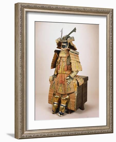 A Nimai Omodaka Odoshi Do Tosei-Gusoku Suit of Armour-null-Framed Giclee Print