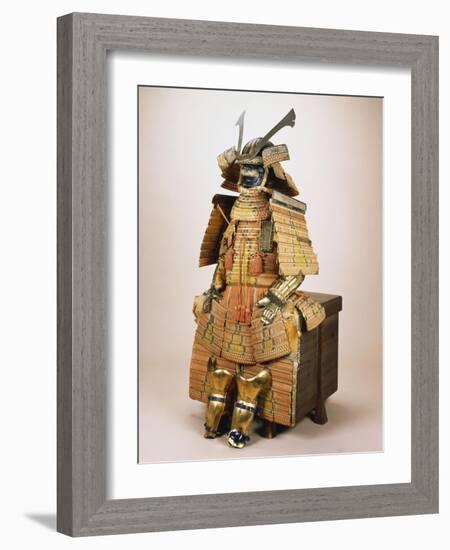 A Nimai Omodaka Odoshi Do Tosei-Gusoku Suit of Armour-null-Framed Giclee Print