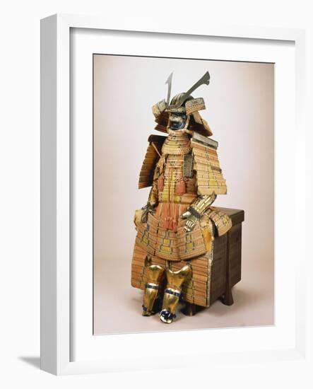 A Nimai Omodaka Odoshi Do Tosei-Gusoku Suit of Armour-null-Framed Giclee Print