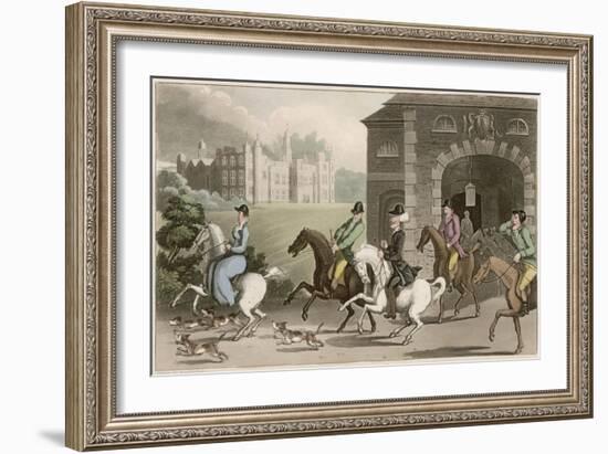 A Noble Hunting Party-Thomas Rowlandson-Framed Art Print