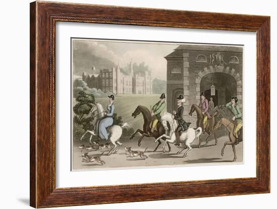 A Noble Hunting Party-Thomas Rowlandson-Framed Art Print