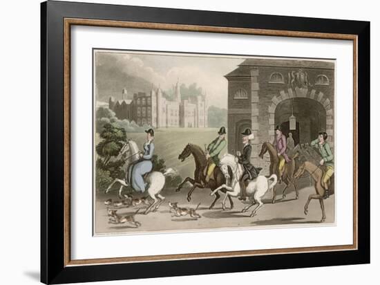 A Noble Hunting Party-Thomas Rowlandson-Framed Art Print