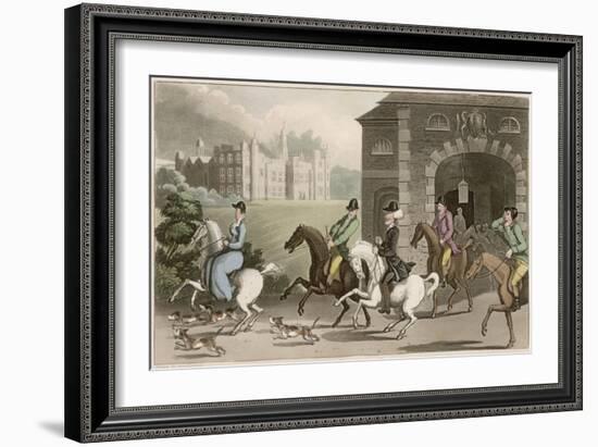 A Noble Hunting Party-Thomas Rowlandson-Framed Art Print